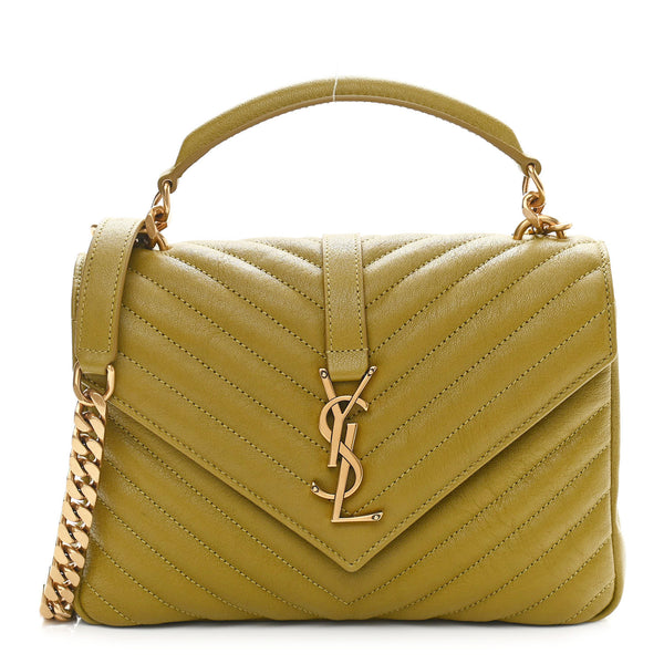 YVES SAINT LAURENT Green Leather Shoulder Bag