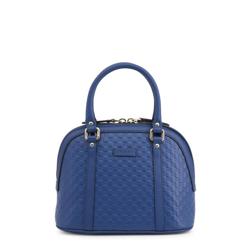 GUCCI Blue Guccissima Leather Small Dome Bag