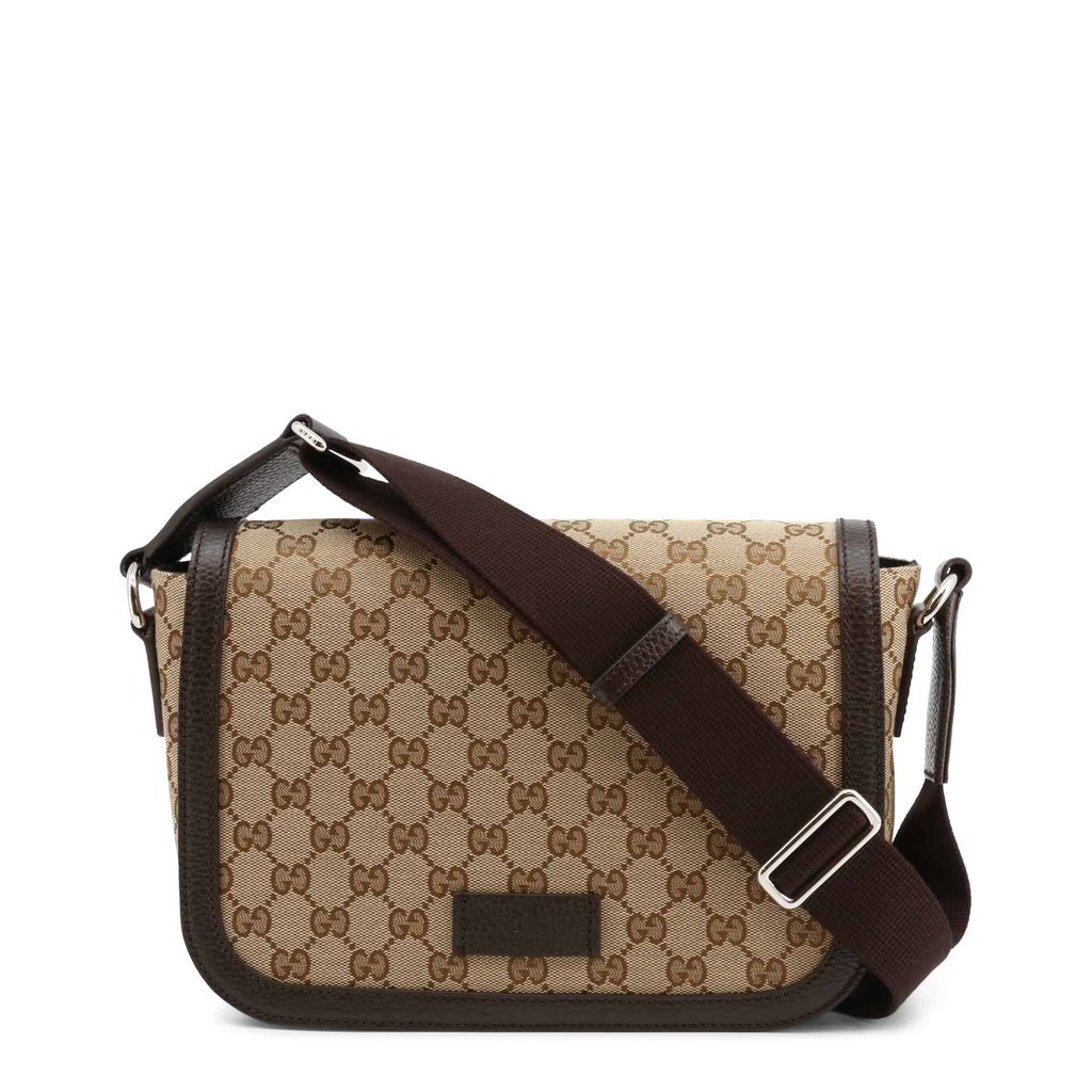 GUCCI Supreme Monogram Canvas & Leather Messenger Bag