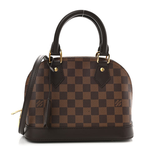 LOUIS VUITTON Brown Damier Ebene Print Small Dome Crossbody Bag
