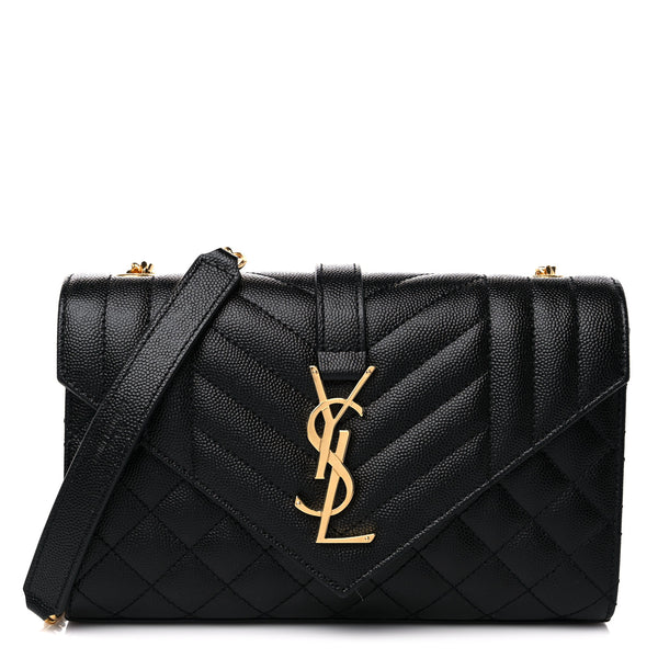 YVES SAINT LAURENT Black Leather Shoulder Bag