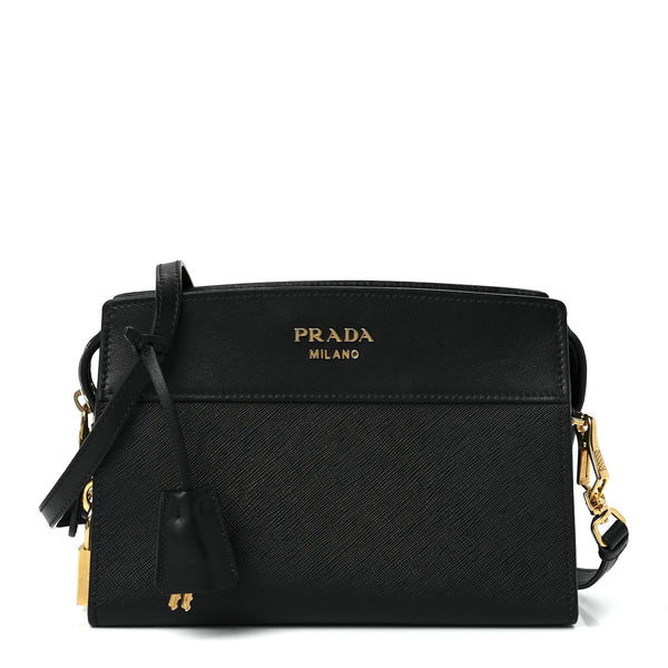 PRADA Black Leather Crossbody Bag