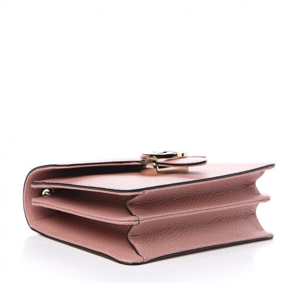 GUCCI Pink Leather Interlocking G Shoulder Bag