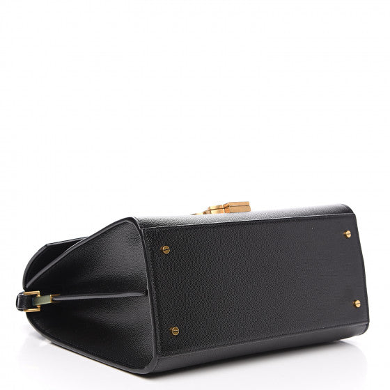 YVES SAINT LAURENT Black Leather Cassandra Shoulder Bag