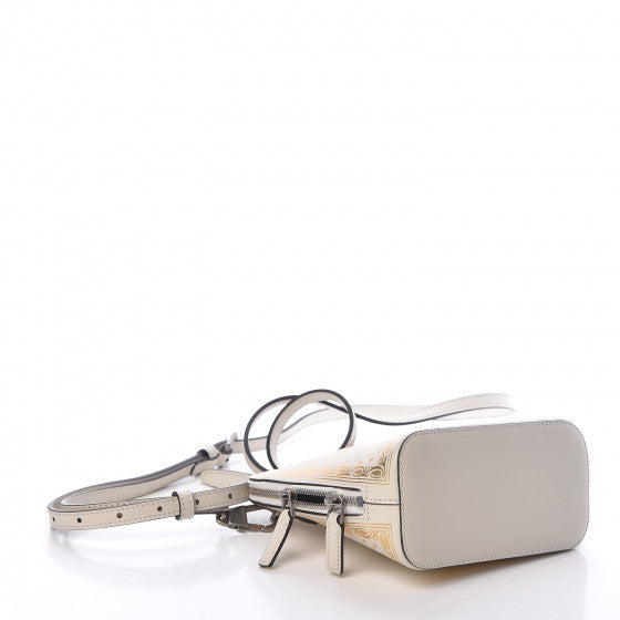 GUCCI White & Gold Stars Leather Crossbody Bag