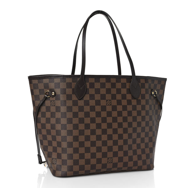 LOUIS VUITTON Brown Damier Ebene Print Medium Tote Bag