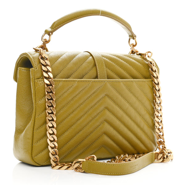 YVES SAINT LAURENT Green Leather Shoulder Bag