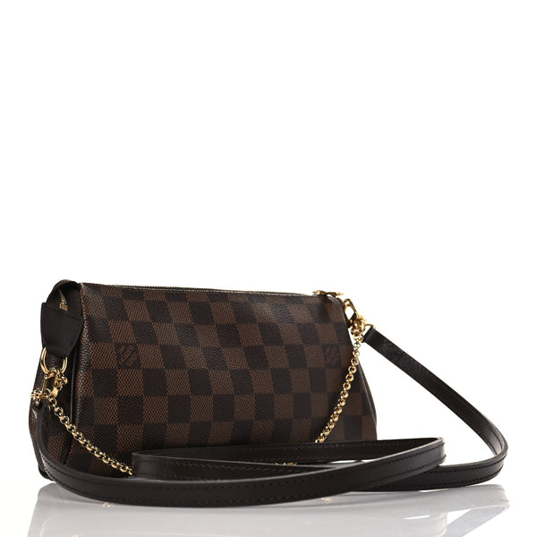 LOUIS VUITTON Brown Damier Ebene Print Crossbody Clutch Bag