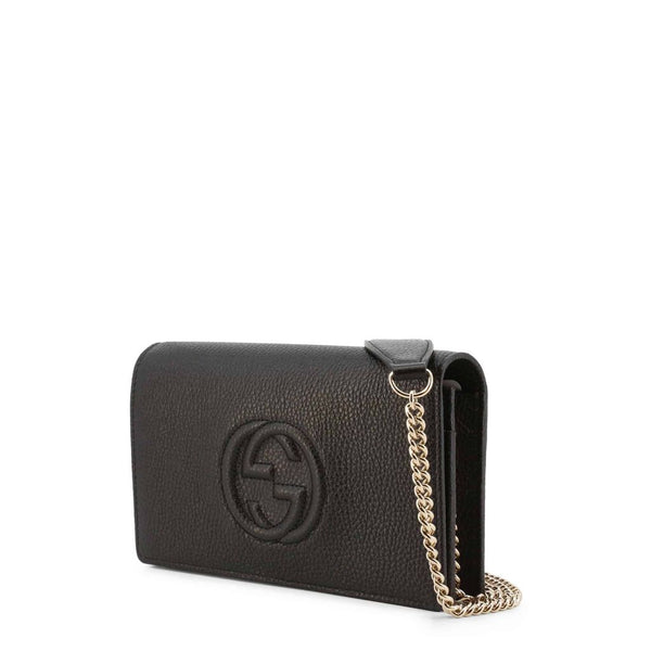 GUCCI Black Leather Disco Crossbody Bag