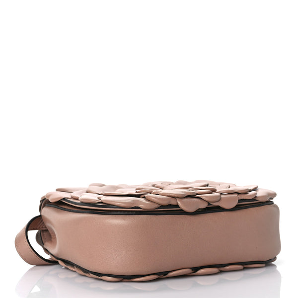 VALENTINO Beige Leather Rose Crossbody Bag