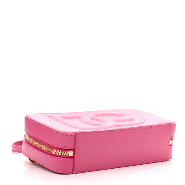 DOLCE & GABBANA Pink Leather Crossbody Clutch Bag