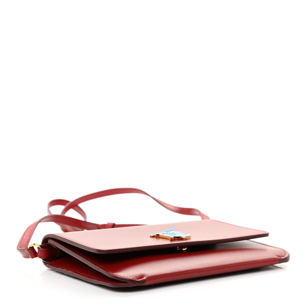BURBERRY Red Leather Crossbody Bag