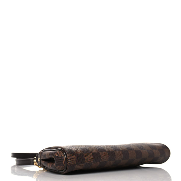 LOUIS VUITTON Brown Damier Ebene Print Crossbody Clutch Bag