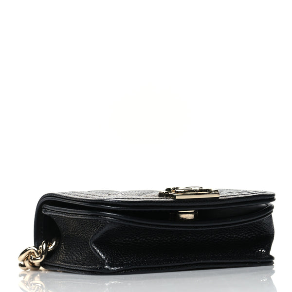CHANEL Black Caviar Leather Small Belt Bag