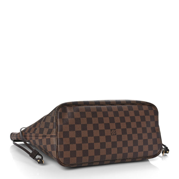 LOUIS VUITTON Brown Damier Ebene Print Medium Tote Bag